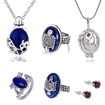 The Vampire Diaries Rings Elena Gilbert Daylight Rings With Blue Lapis Fashion Cosplay Jewelry, 8, A