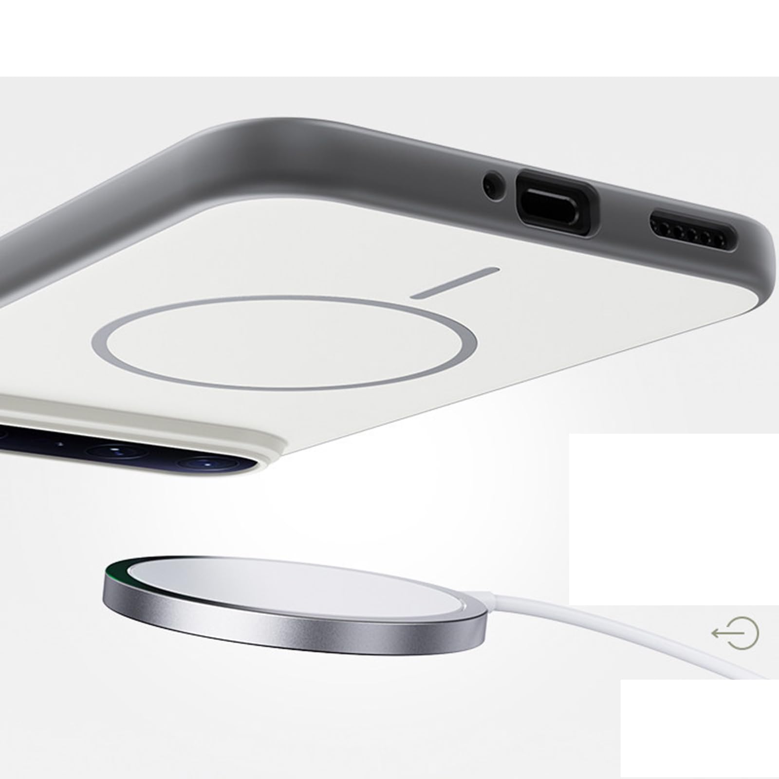 Coque Magnétique pour Huawei Pura X View, Mince Antichoc Silicone