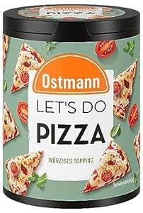 Ostmann Gewürze - Let's Do Pizza Topping | Gewürzzubereitung für Pizza wie in Italien | Würziges Topping mit mediterranen Kräutern und geröstetem Knoblauch | 25 g in recyclebarer Metalldose