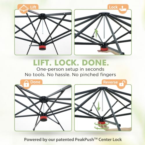 Image of EAGLE PEAK 6x6 Pop Up Walk in Greenhouse, Easy Setup, Gable Roof, White