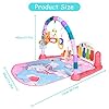 AOMIG Gimnasio De Juegos Para Bebe,Manta de Juego para Bebé con Piano con 3Sonidos y 5Accesorios,Motivo de Animales,Tapete De Juegos Para Bebés de 0-24 Meses que,Alfombra Piano Gimnasio para Bebés #1