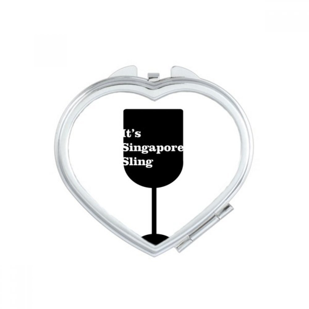 Miroir de maquillage portable dessin coeur pour vos retouches