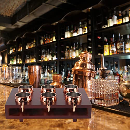 Set de Mugs Moscow Mule 2oz con Aislamiento Térmico para Cócteles para Bares y Restaurantes Acero Inoxidable y Madera miniatura 4