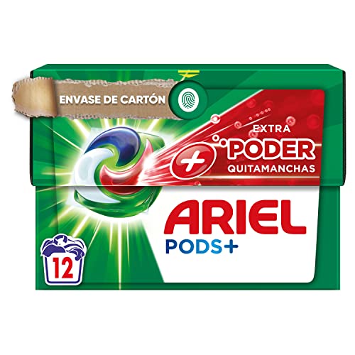 Ariel Extra Poder Todo En Uno PODS, Cápsulas De Detergente Líquido 12 Lavados