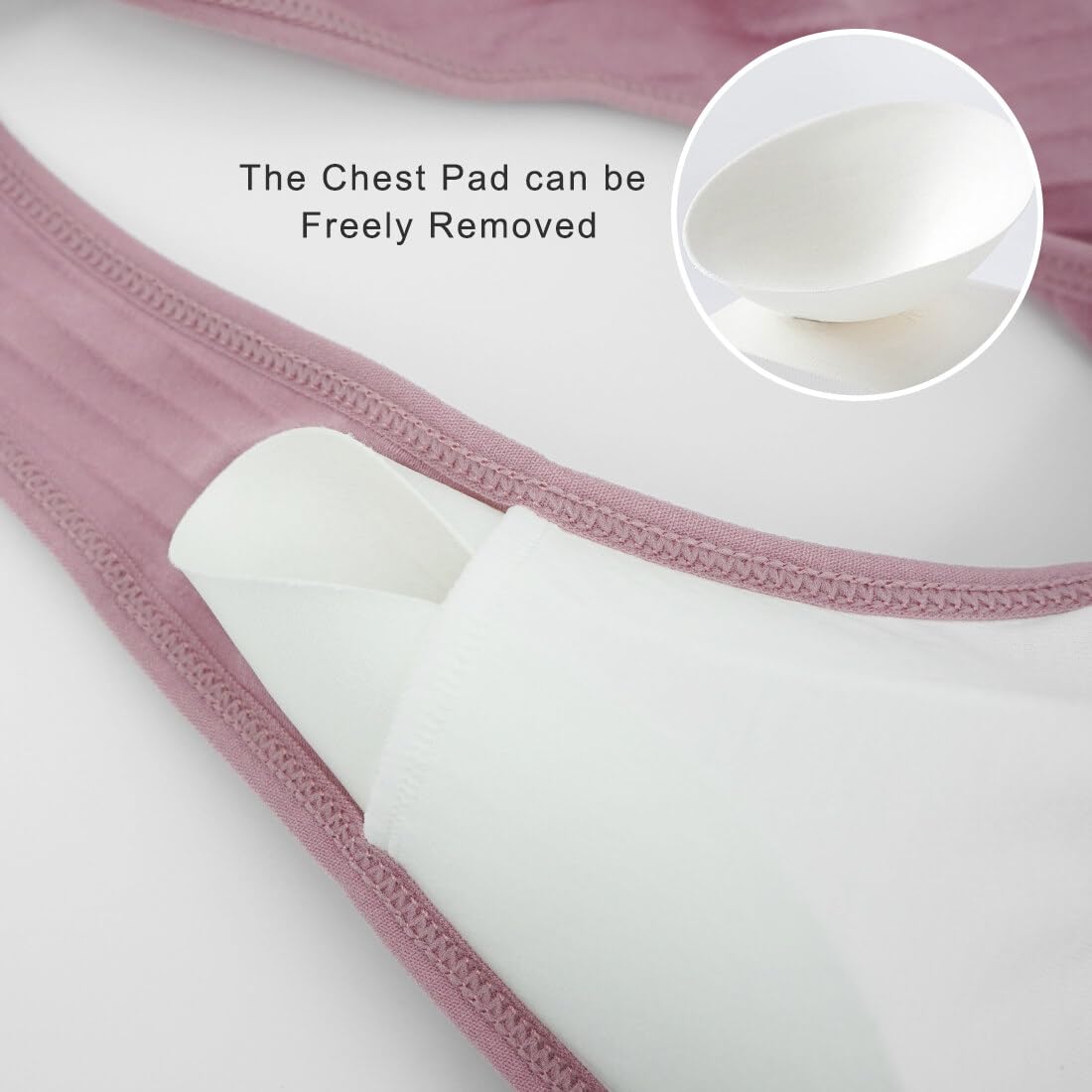 ATOX Nursing Bras for Breastfeeding Cotton Wireless Maternity Bra Seamless Support Front Snap Padded Bralettes Purple - Image 5 thumbnail