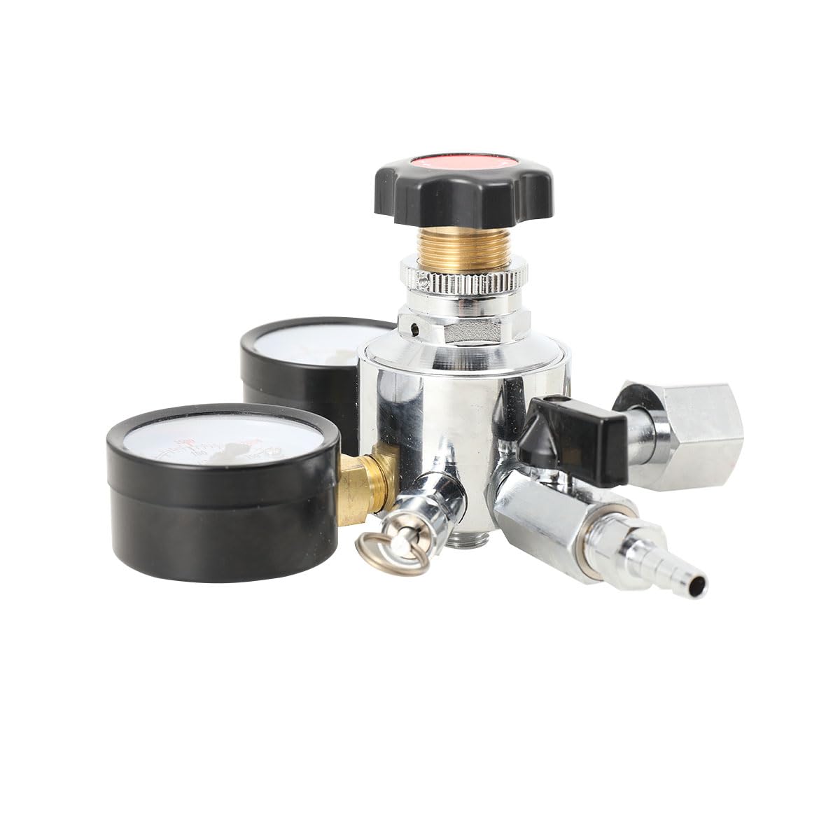 Druckminderer Co2,Druckminderer Gasflasche Co2 Bier,Adapter Keg Sicherheitstank Druck Co2 Regler Bier Soda Keg Druckentlastungsventil Home Brew Bier Gasleitung W21.8
