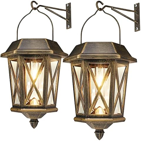 TEKLAPS Outdoor Hanging Solar Lanterns - 2 Pack Cover