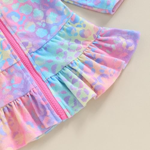 Image of Girls Terry Cloth Swim Cover Up Zip Up Hooded Bathing Suit Coverup Wraps Rufled Kids Pool Beach Robe Cover-Up Dress