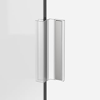 Shower Door Magnet - U Channel Door Frame with Clear Polycarbonate and Magnet fit for 3/8" Thickness Swing Glass Shower Doors, Shower Door Handles Shower Doors Strike Jamb