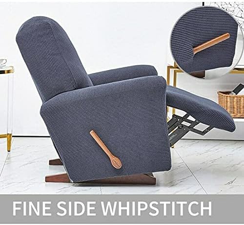 4-Pieces Armchair Recliner Cover Stretch Recliner Sofa Slipcover 1 Seater Recliner Chair Slipcovers with Pockets Soft Washable Recliner Chair Protector