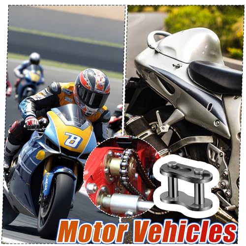 Image of 8 Pcs 420 Chain Master Roller Connector Links Chain Master Link Motorcycle Pocket Bike Chain Cross Master Link Connector Replacement Dirt Bike Motorcycle Parts Mini Bike Go Kart Parts
