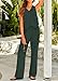KIRUNDO Two Piece Outfits for Women Summer Sets 2026 Trendy Button Crop Vest Wide Leg Pantsuit Matching Set Spring Fashion Clothes(Dark Green, Large)