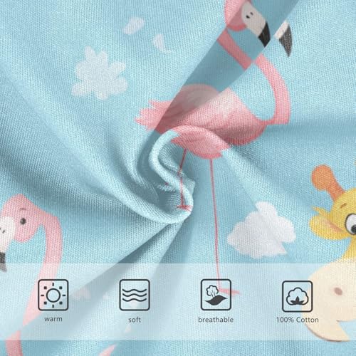 Wusikd Cute Giraffes Clouds Boys' Underwear Cotton Pink Flamingos Boys Briefs Soft Toddler Underwear 2T3