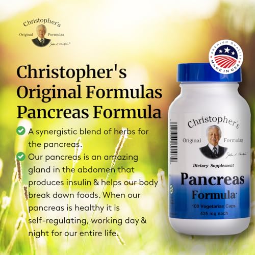 Image of Christopher's Original Formulas Pancreas Formula - Pancreas Cleanse Detox & Repair - Probiotics for Digestive Health