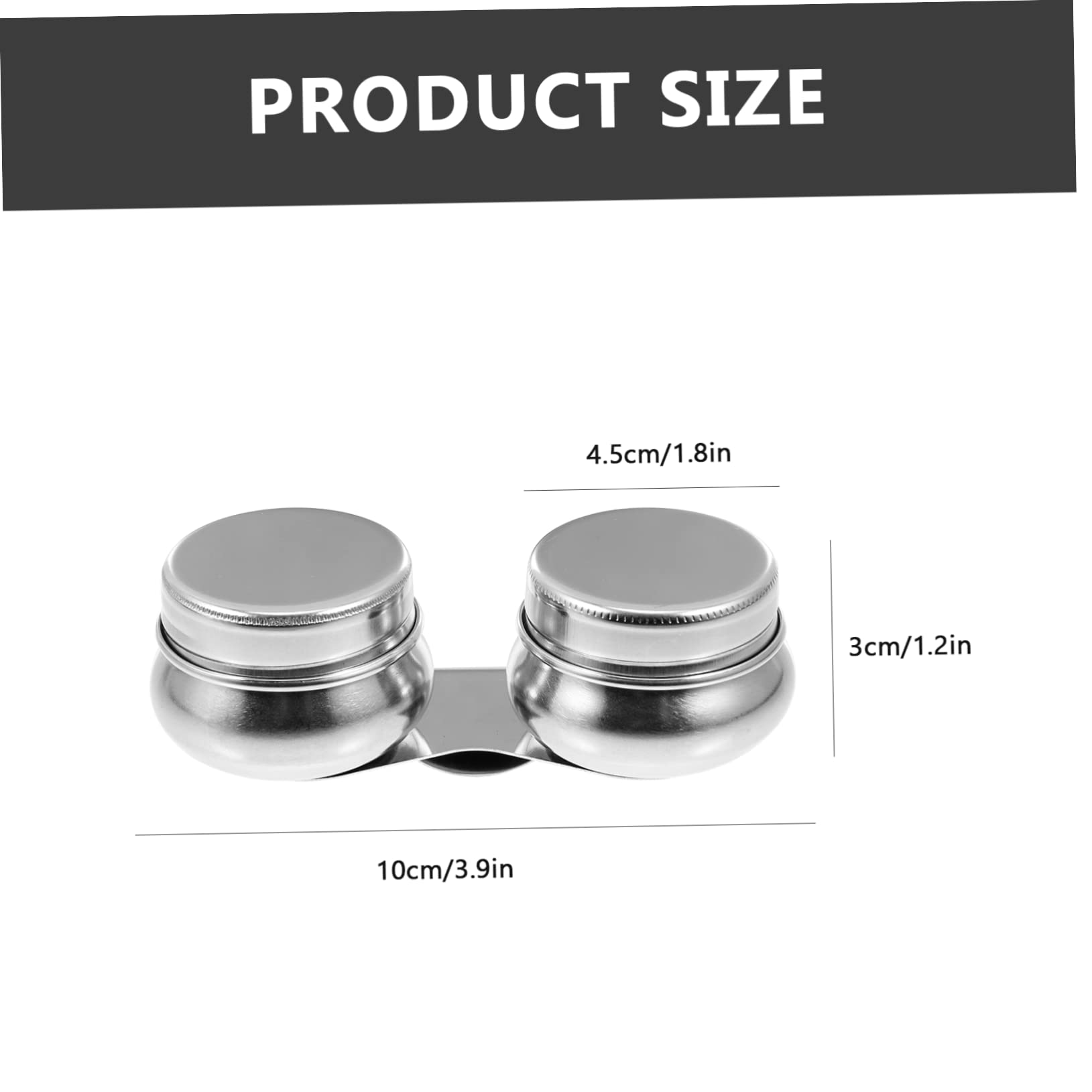 Operitacx Stainless Steel Oil Can Double Hole Cup for Brush Cleaning Pigment Mixing