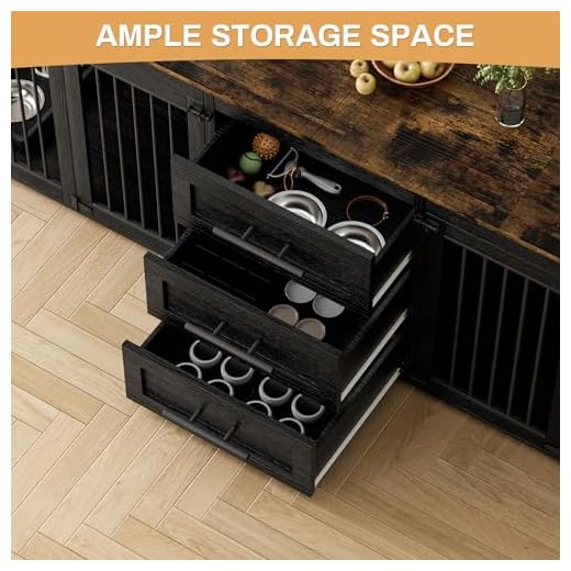 OUYESSIR Large Double Dog Crate Furniture