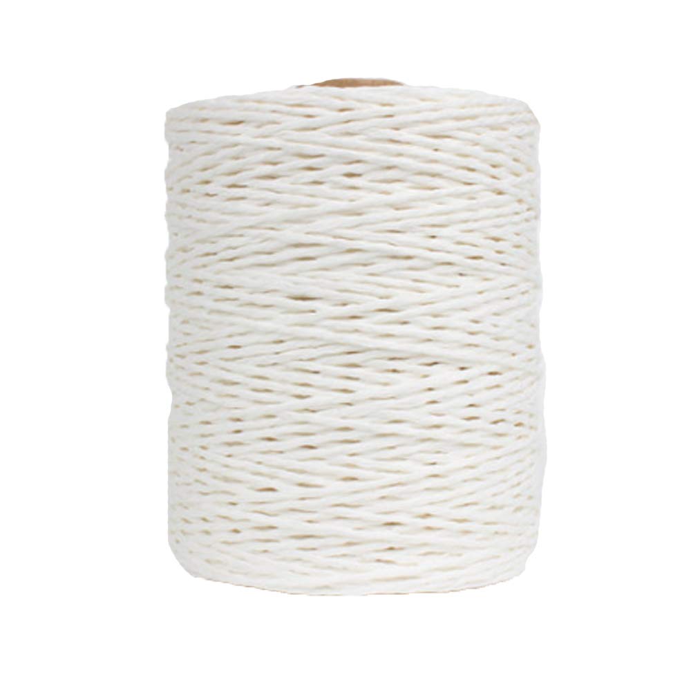 Natural Cotton White Summer Sun Hat ,Beach Bag , Straw Knit ,Knitting Materials,280 Meters/306 Yards