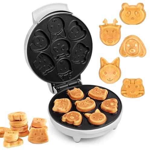 Animal Waffle Maker- Make 7 Fun & Cool Panda, Cat, Dog, Tiger & R...