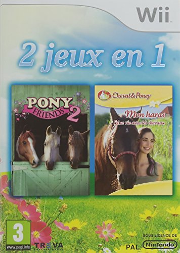 2 Jeux En 1 : Pony Friends 2 + Mon Haras Une Vie Avec Les Chevaux Wii - vue 2