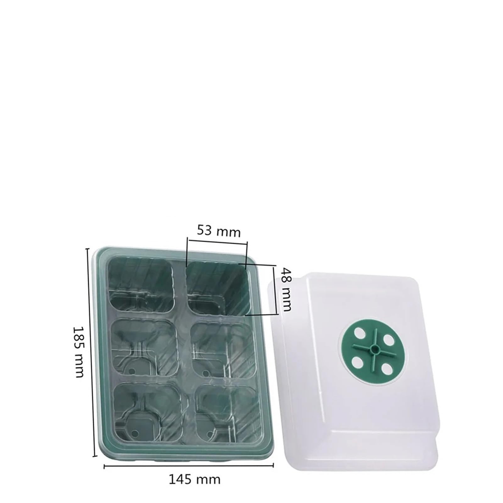 Anzuchtschale Samen-Starter-Tabletts, Aussaat-Sets mit Feuchtigkeitskuppeln, Decken die Keimung von Gartenpflanzen im Innenbereich ab für Pflanzen