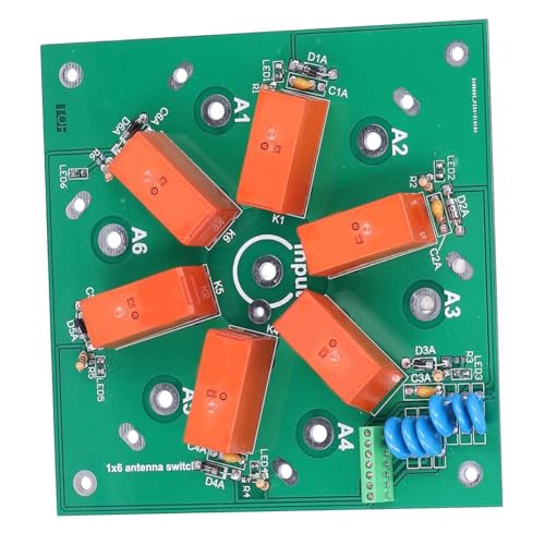 Interruptor de antena coaxial kit DIY 6:1 conmutador de 6 vías SO-239 1,8-60 MHz 4