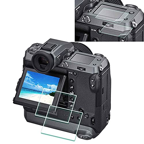 ULBTER Pellicola protezione per Fujifilm GFX 100 / GFX 100S / GFX 50S II LCD + PET Top Flim [2+2 pezzi], vetro temperato per Fuji GFX100 GFX100S GFX50S II
