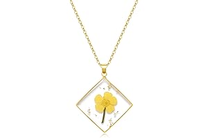 KBFORU Daffodil December Birth Flower Necklace