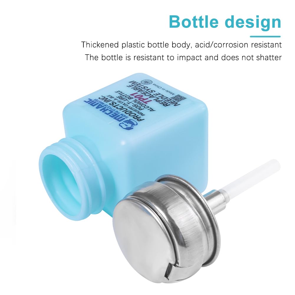 Botella de alcohol líquido con tapa de metal, dispensador de solvente, bombeo de prensa, dispensador de líquido ESD, recipiente de plástico, botella de alcohol líquido de plástico vacía para limpieza