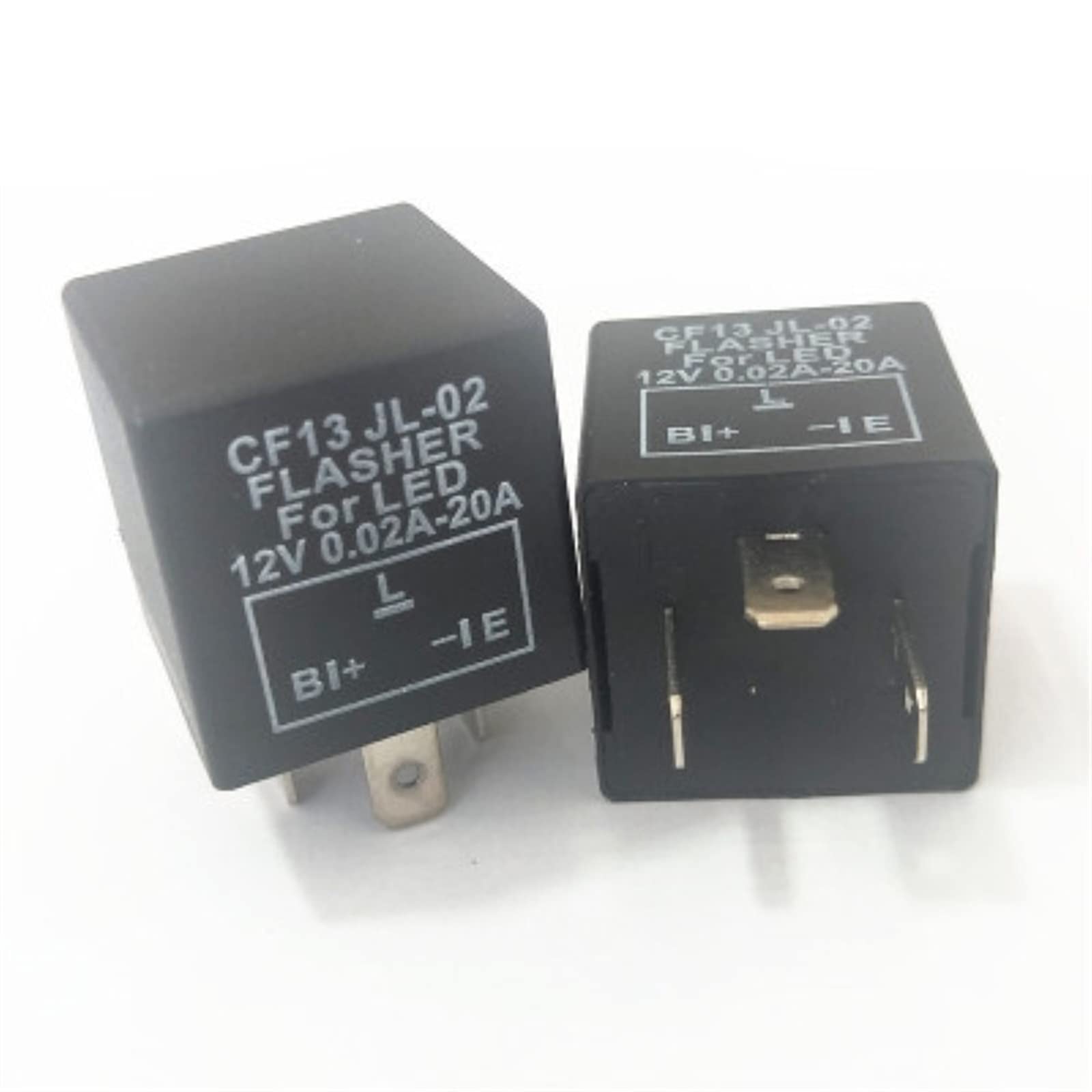 10 Stück CF13 nicht verstellbarer LED-Auto-Blinker, 12 V, 20 A, LED-Blinkrelais, 3-Fuß-Blinker