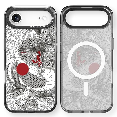 Coque iPhone 17 Air antichoc Magsafe durable noire Rosarnnah