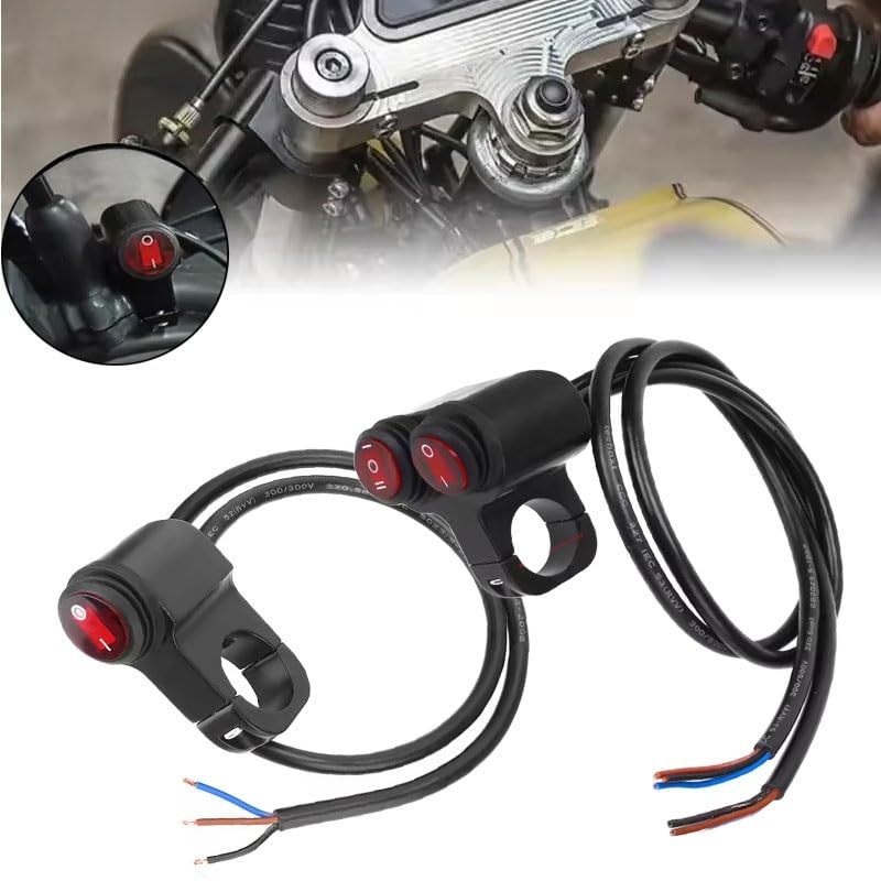 Interruptores motocicleta de boton doble mando luces delanteras 3