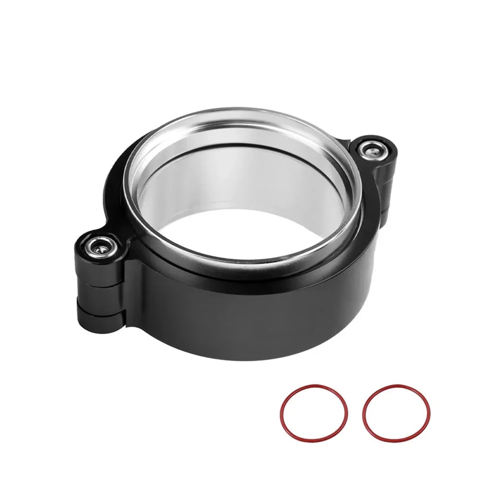 Band clamps 2"/2.5"/3"/4" Aluminum Exhaust HD V-band Clamp w Flange System Assembly Anodized with Kit For Turbo Intake Pipe(2inch Black)
