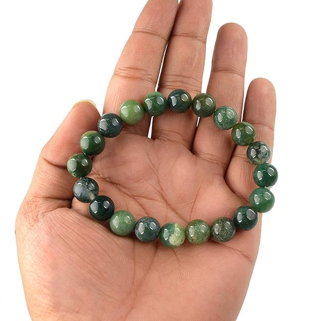 Image of Reiki Crystal Products Certified Natural Crystal Stone Round 10 mm Beads Bracelet for Men and Women | Reiki Charged Gemstone Jewellery Bracelet| Multiple Stone Variants Available
