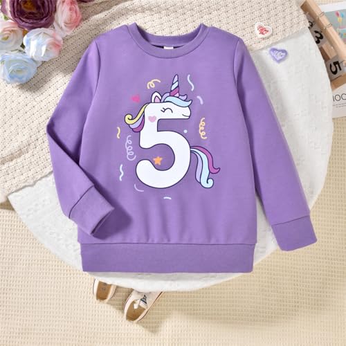 Honeybaby 5th Birthday Shirt for Girls 5 Year Old Five Birthday Sweatshirt2