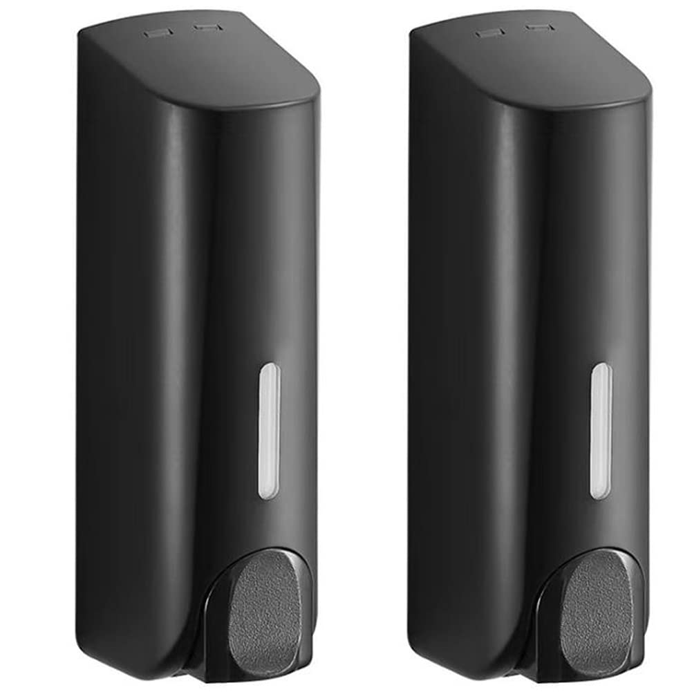 Hndhbfgrt 2X 350Ml Soap Dispenser Wall Mounted Manual Soap Dispenser Bathroom Shower Gel Liquid Shampoo Dispenser Holder
