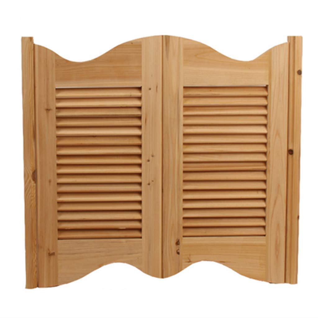 Unfinished Swinging Doors Cafe Doors, No Paint Saloon Door Solid Wood Partition Porch, American Style, No Paint - Customizable