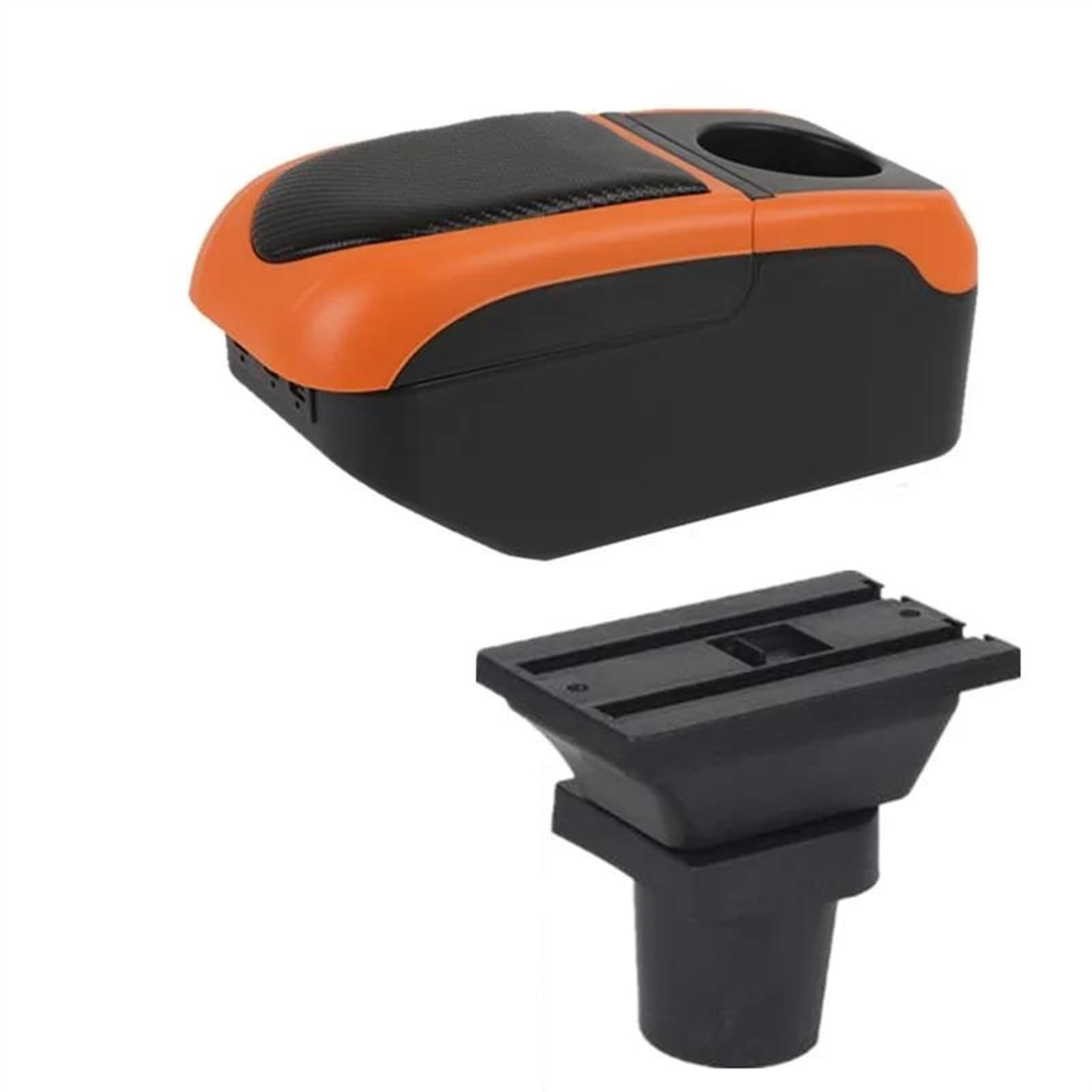 Ysdsls Black-Orange Car Armrest Central Storage Box Dedicated Retrofit Accessories For Colt Plus