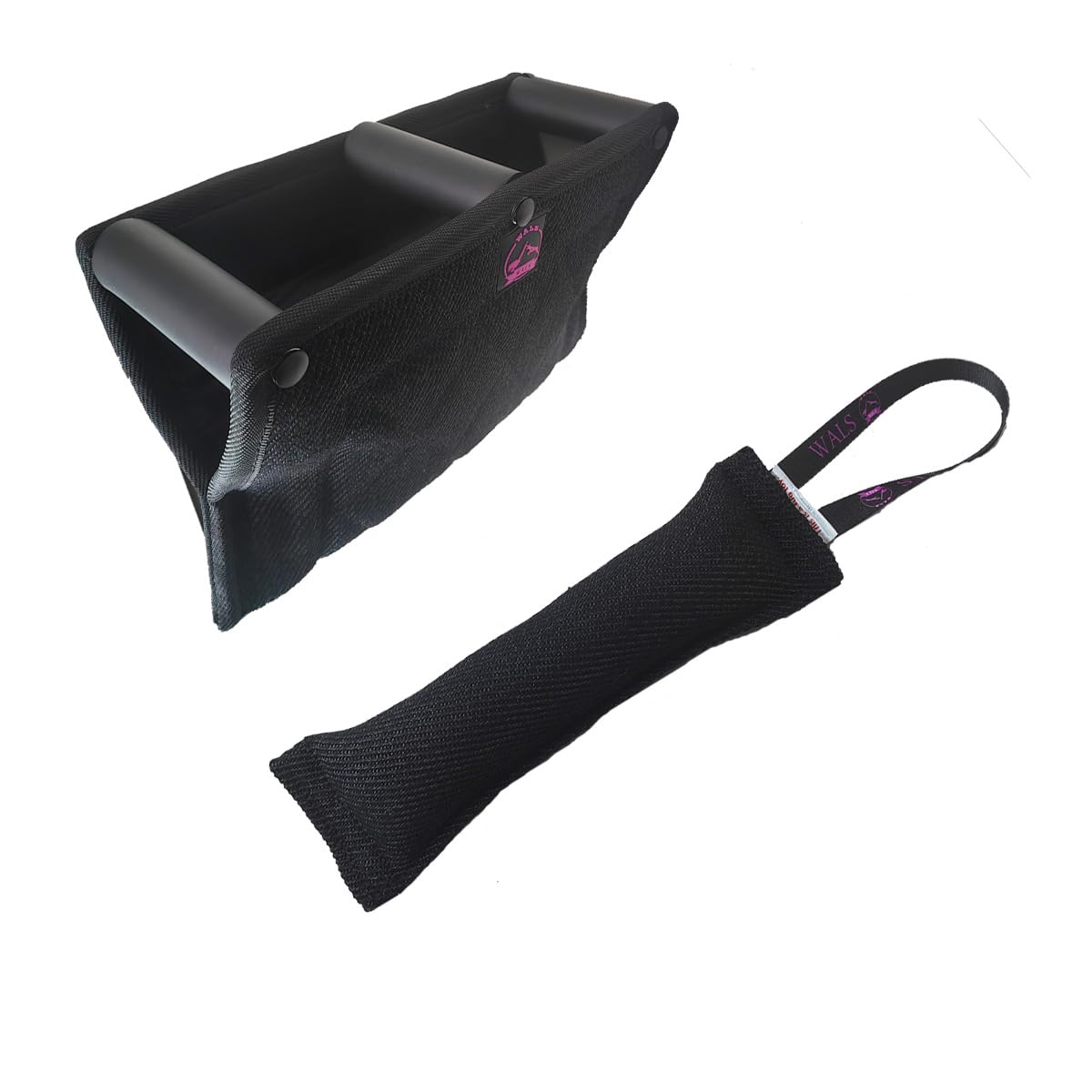 NYDH Durable Dog Bite Wedge Tug Toy, Nylon Fabric, Suitable for Small to Medium Dogs, Pillow, K9, Sleeves, Toys (Black)