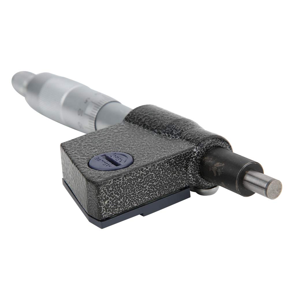 Digital Micrometer Head, Electric Meter Tool 25mm Measuring Range with Clear Readings for Machining Measurement 0.001mm Resolution Micrometer Tool (0-25mm)