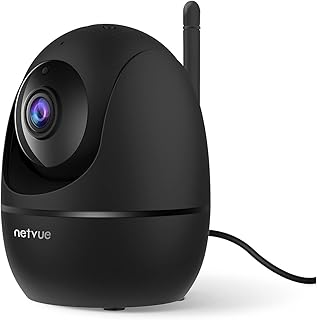 NETVUE Indoor Camera, Baby Monitor for Nanny/Elder, 1080P WiFi Home Security Camera with Motion Detection, Night Vision, 2-Way Audio, Pet Camera Works with APP/Alexa