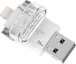 [Photofast] Gigastone 32GB iPhone Flash Drive, Lightning and PC USB 3.0, Super App for iOS iPad, Backup Facebook Instagram Dropbox Google Drive Contacts 4K Video Music, Full iPhone Backup