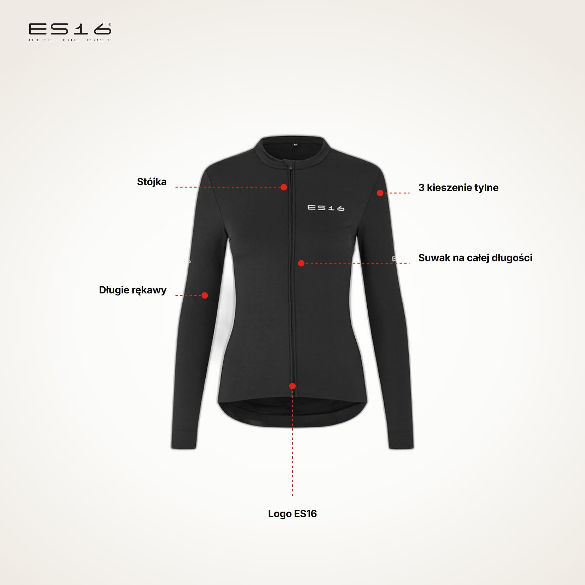 Koszulka Kolarska z Długim Rękawem Damska | Premium Long-Sleeve Cycling Jersey z Wstawkami Mesh, Damskim Krojem Race-Fit i Zamkiem – Oddychająca na Sezon Przejściowy