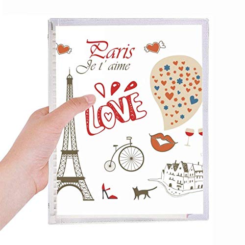 Carnet de notes rechargeable d'exception motif Tour Eiffel, élégance de Paris
