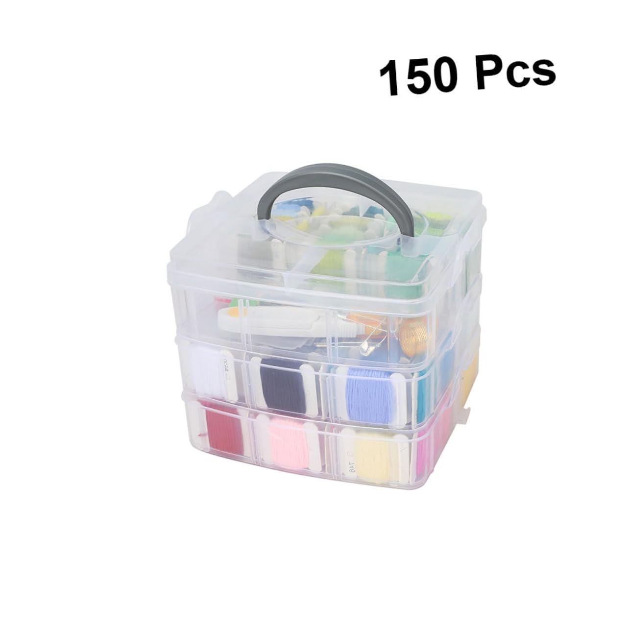 PERSELOSO Hilos de Bordar para Punto de Cruz DIY de Kit de Hilos de Bordar Tablero de Herramientas de Costura para Mujeres y Niñas con Caja de Almacenamiento
