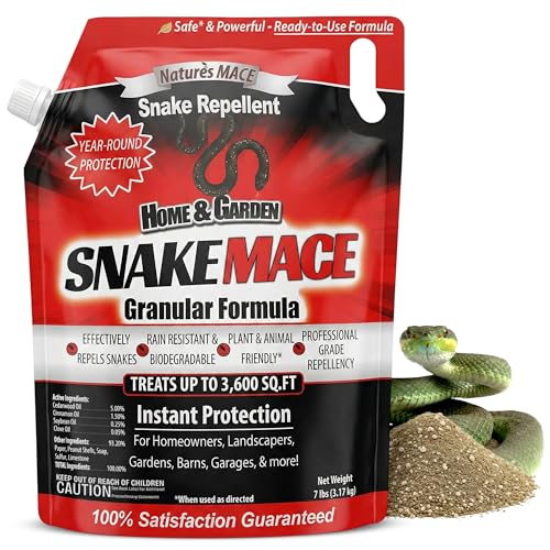 Nature’s Mace Snake Mace, Snake Repellent Granules for Yard, Outdoor Use, Keep Snakes Away,...