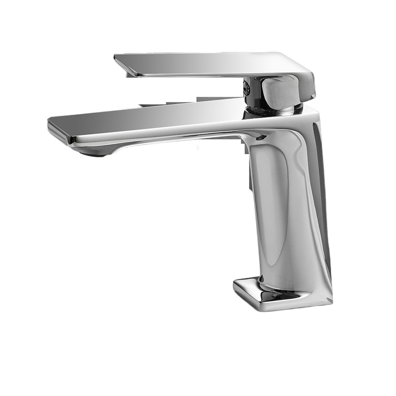 CVFRDD G3/8 Basin Faucet Brushed Nickel Bathroom Sink Faucet, Single Handle Hole Faucet Basin Taps Hot Cold Mixer Tap(Chrome)