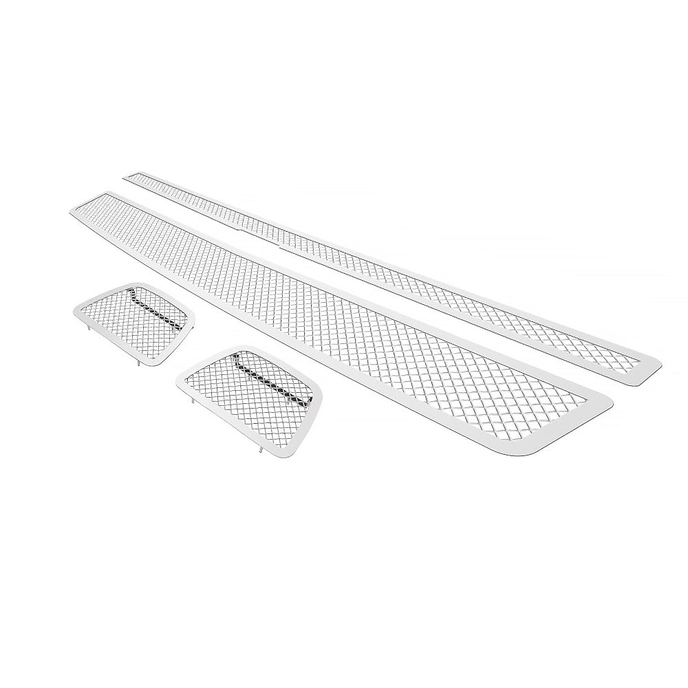 Stainless Steel Mesh Grille Insert Kit For 2007-2014 Chevy Tahoe, Suburban, Avalanche (Not Z71) - Chrome, 4-Piece