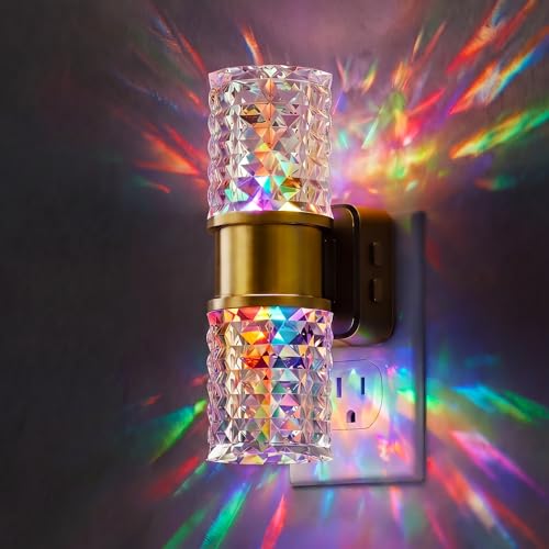 Image of L LOHAS LED Night Light, Night Lights Plug into Wall, 10-Color RGB Change Nightlights,10 /50 /100LM Adjustable Automatic Nightlights Pulg in with Dusk to Dawn Sensor for Room Bathroom Hallway