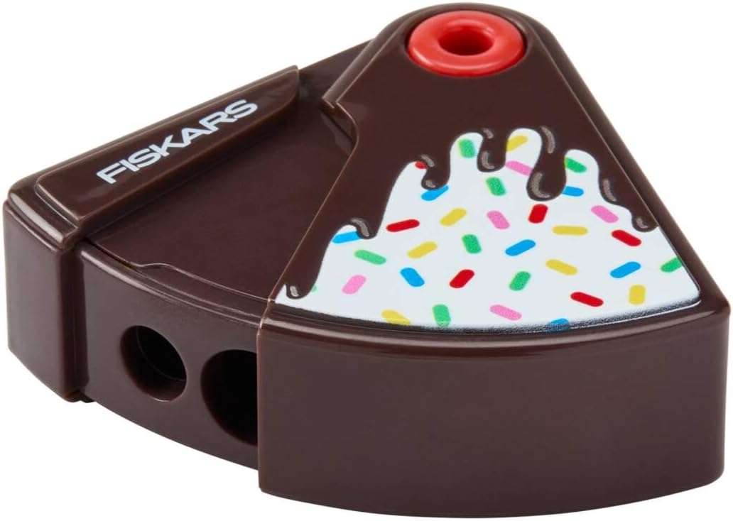 Fiskars Sundae Children's Designer Pencil Sharpener, Multi-Colour, Age 6+