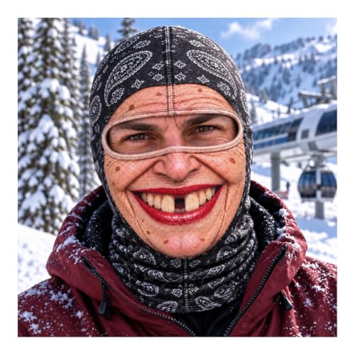 Funny Ski Mask Realistic Full Face Balaclava Old Man Ski Mask - image 2